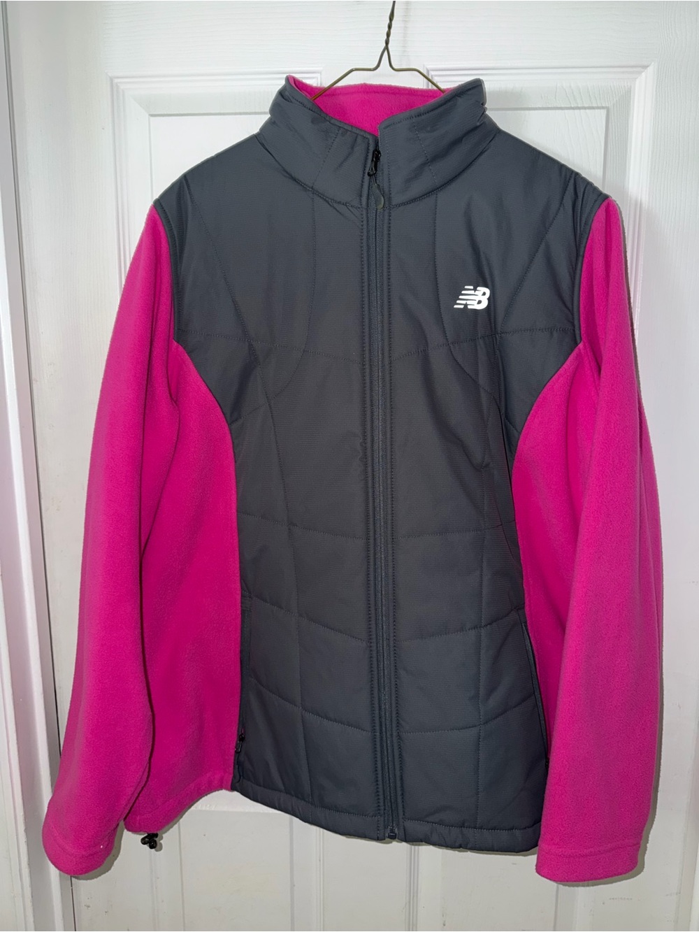 New Balance Pink and Gray women Puffer Jacket